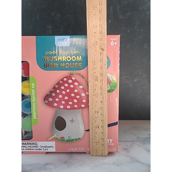 Crafty Crew Paint Your Own Mushroom Bird House - Picture 6 of 9